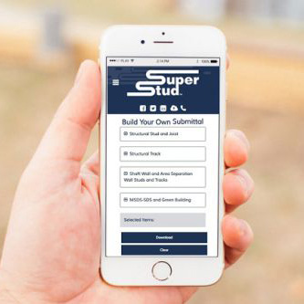 Super Stud's Submittal Builder available on all devices.